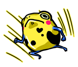 Yellow happy dendrobates sticker #1534433