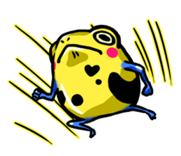 Yellow happy dendrobates sticker #1534433