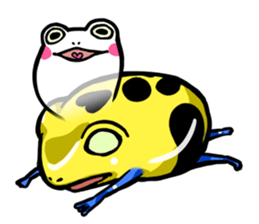 Yellow happy dendrobates sticker #1534435