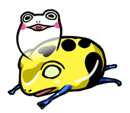 Yellow happy dendrobates sticker #1534435