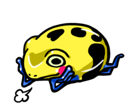Yellow happy dendrobates sticker #1534437