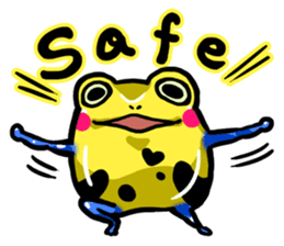 Yellow happy dendrobates sticker #1534438