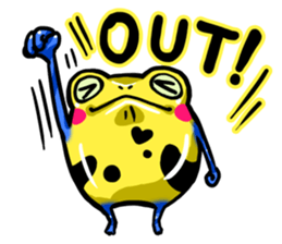 Yellow happy dendrobates sticker #1534439