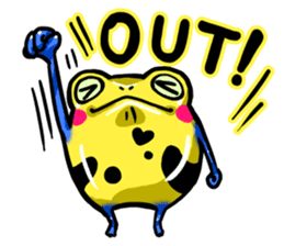 Yellow happy dendrobates sticker #1534439