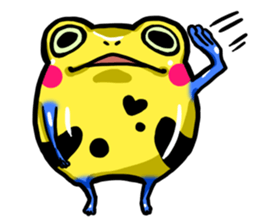 Yellow happy dendrobates sticker #1534440