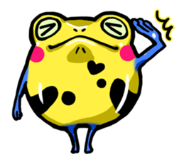Yellow happy dendrobates sticker #1534441