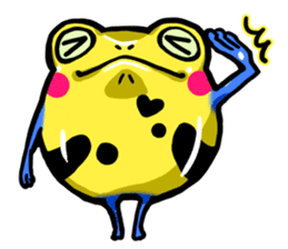 Yellow happy dendrobates sticker #1534441