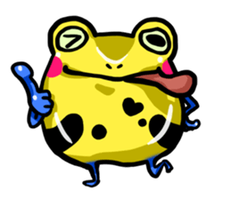 Yellow happy dendrobates sticker #1534442