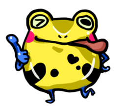 Yellow happy dendrobates sticker #1534442