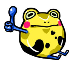 Yellow happy dendrobates sticker #1534446