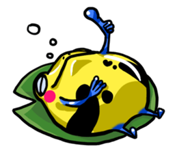 Yellow happy dendrobates sticker #1534447