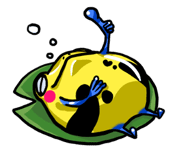 Yellow happy dendrobates sticker #1534447