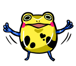 Yellow happy dendrobates sticker #1534448