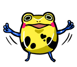 Yellow happy dendrobates sticker #1534448