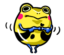 Yellow happy dendrobates sticker #1534449