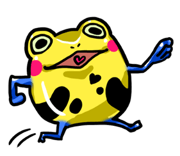 Yellow happy dendrobates sticker #1534450