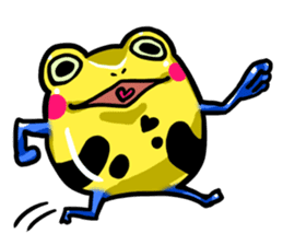 Yellow happy dendrobates sticker #1534450
