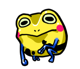 Yellow happy dendrobates sticker #1534452