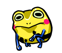 Yellow happy dendrobates sticker #1534452