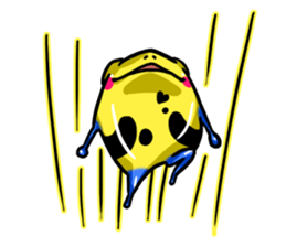 Yellow happy dendrobates sticker #1534453