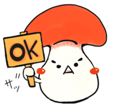 smiley mushroom sticker #1534484