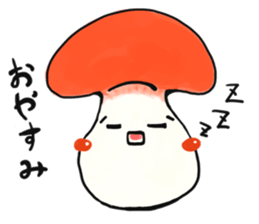 smiley mushroom sticker #1534495