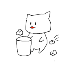 A Cat that became a human sticker #1534705