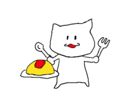 A Cat that became a human sticker #1534732