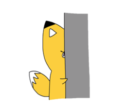 Fox and raccoon 4th Mr. touch sticker sticker #1535520