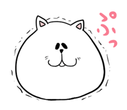 Too thick! white cat Boo mew sticker #1536939