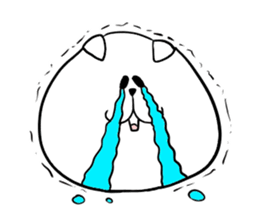 Too thick! white cat Boo mew sticker #1536942