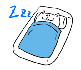 Too thick! white cat Boo mew sticker #1536952