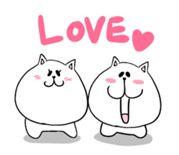 Too thick! white cat Boo mew sticker #1536960