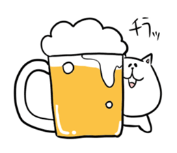 Too thick! white cat Boo mew sticker #1536973
