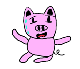 Funny pig. sticker #1539100