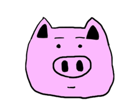 Funny pig. sticker #1539102