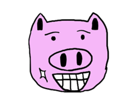 Funny pig. sticker #1539103