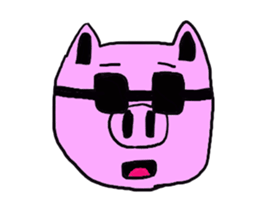 Funny pig. sticker #1539104