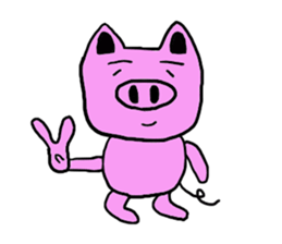 Funny pig. sticker #1539106