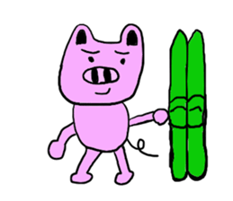 Funny pig. sticker #1539109