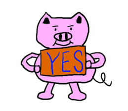 Funny pig. sticker #1539110