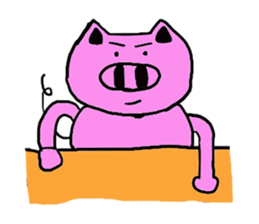 Funny pig. sticker #1539113