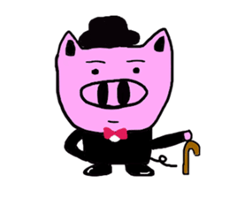 Funny pig. sticker #1539114