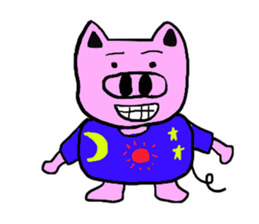 Funny pig. sticker #1539115