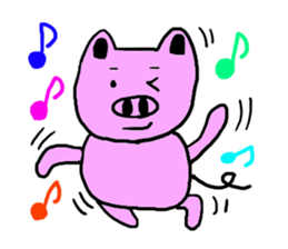 Funny pig. sticker #1539126