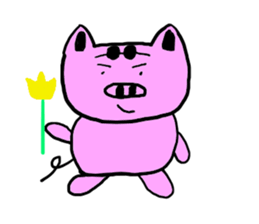 Funny pig. sticker #1539129