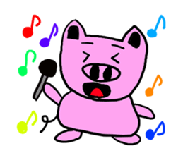 Funny pig. sticker #1539130