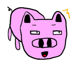 Funny pig. sticker #1539131