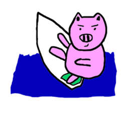 Funny pig. sticker #1539132