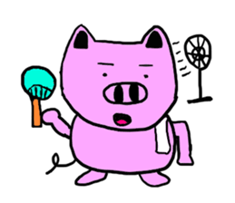 Funny pig. sticker #1539134